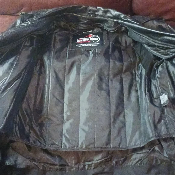 Men's Black Leather Performance Jacket - Picture 2 of 5